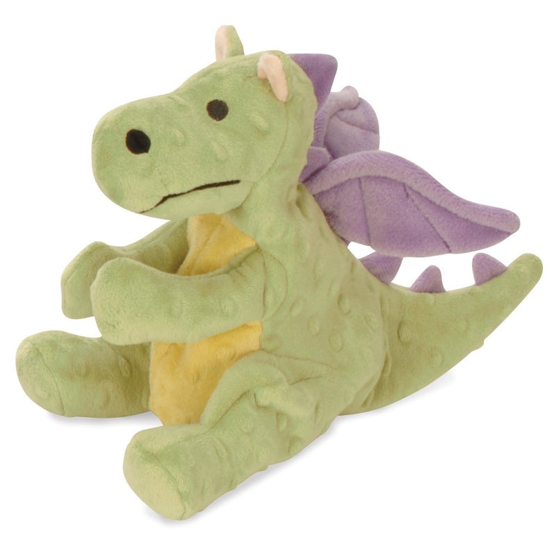 goDog Bubble Plush Dragons Squeaky Dog Toy, Chew Guard Technology - Lime, Large - Image 1